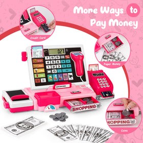 Maysida cash register pink food items for realistic grocery games.