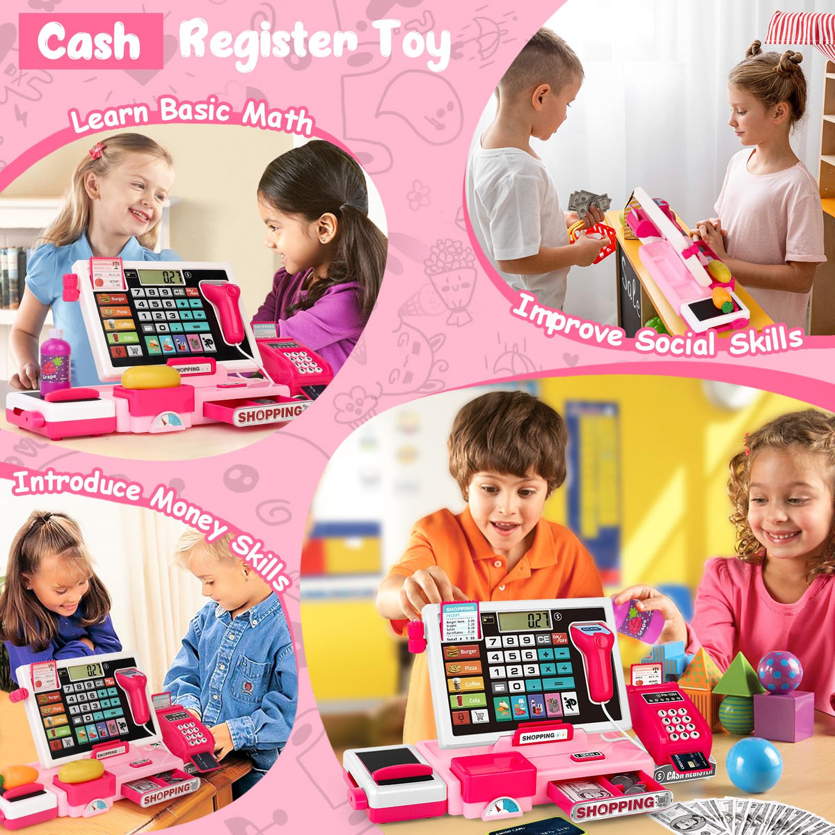 Maysida pink led lights and piano mode enhance interactive fun.