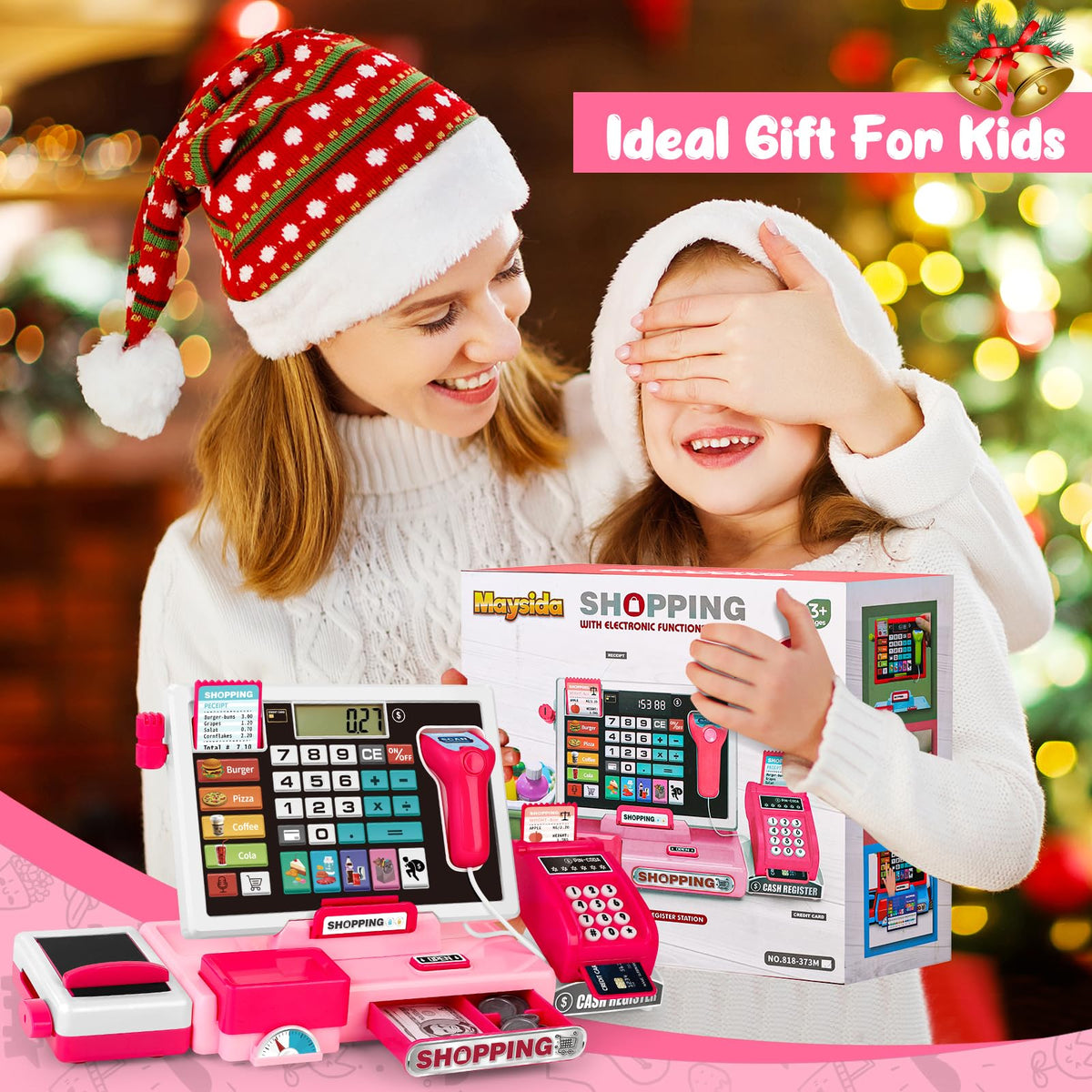 Maysida pink durable toy with soft edges for safe handling.