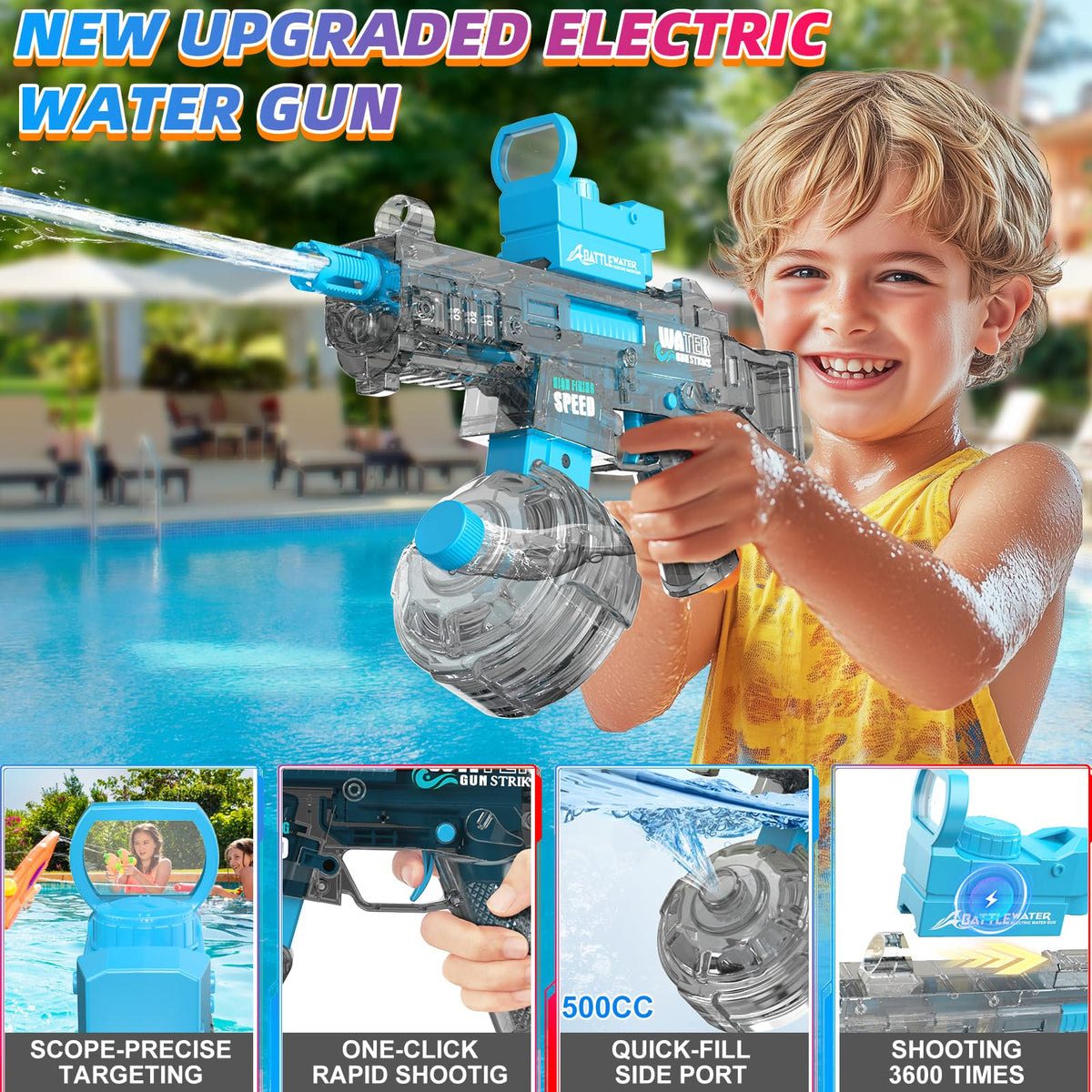 Maysida rechargeable 1200mAh battery powers extended water battles