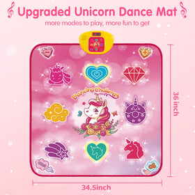 Maysida Unicorn Dance Mat with anti-slip base keeps kids stable during movement