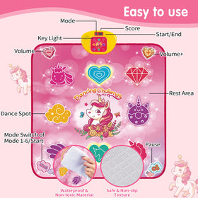 Maysida Unicorn Dance Mat uses safe non-toxic materials for worry-free play
