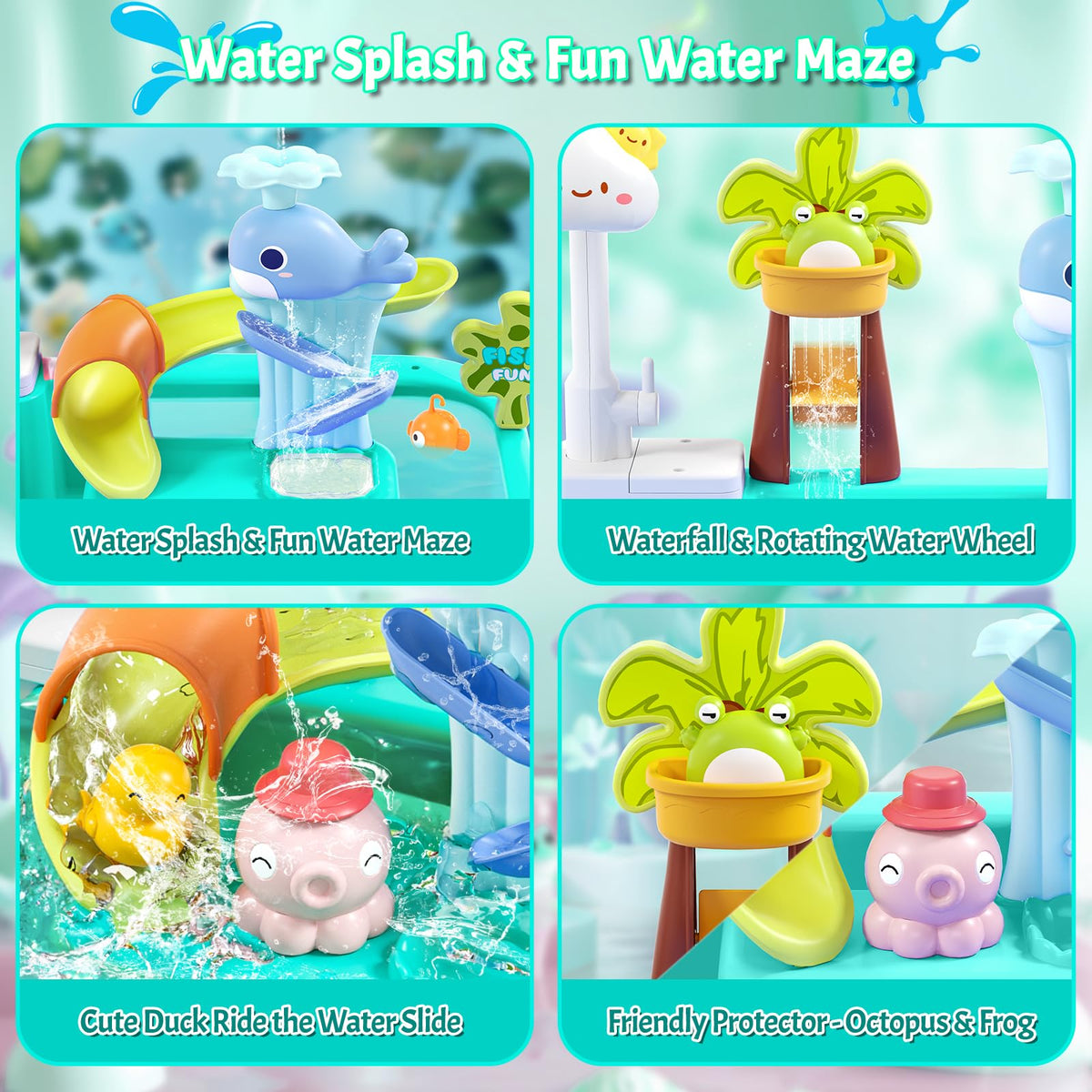Maysida water wheels and mazes enhance hands-on exploration