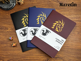 Mazeran campaign journal color options in black navy and maroon