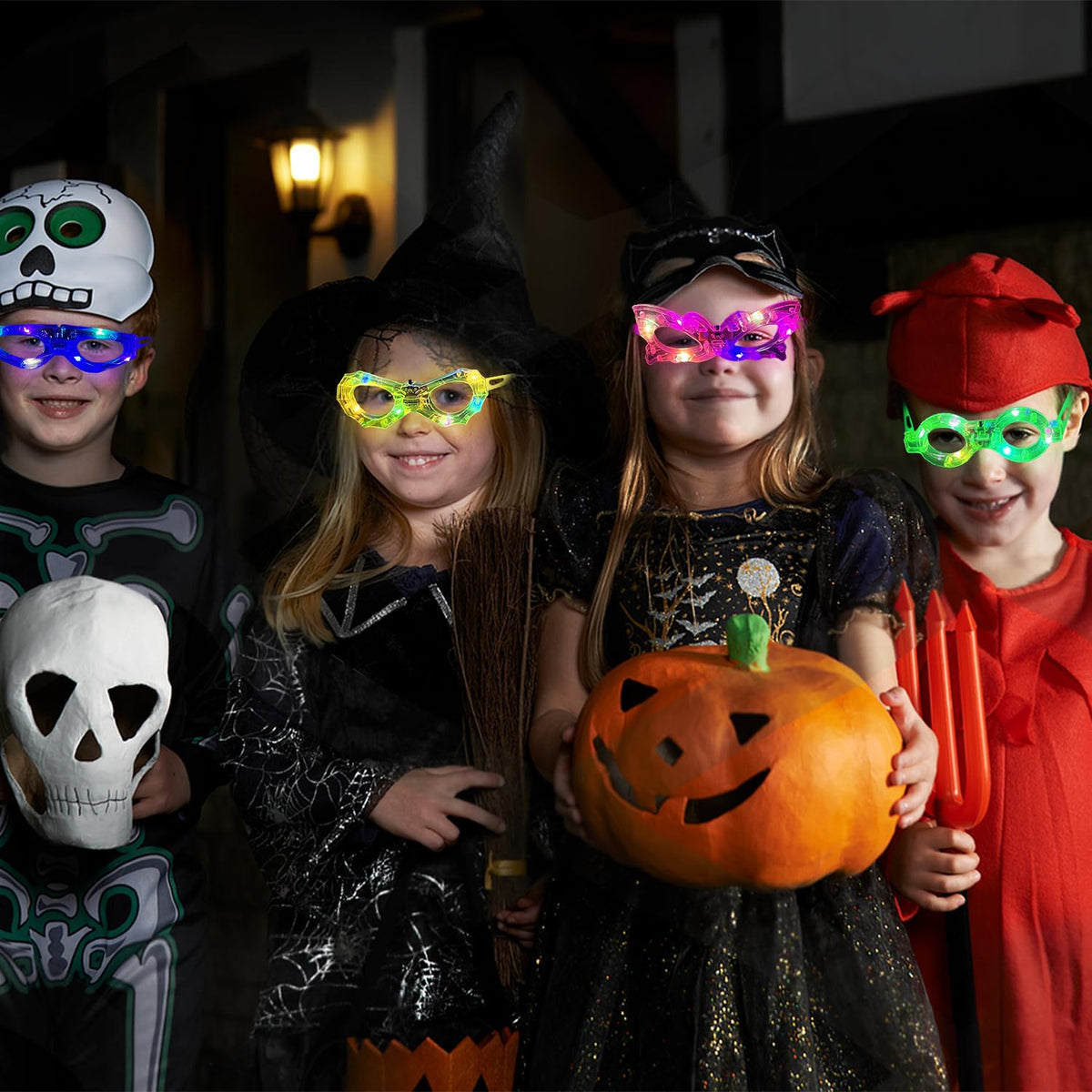 M.best LED glasses butterfly shape creates magical glow for Halloween and cosplay
