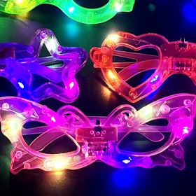 M.best LED glasses heart shape bright celebration accents and gifts