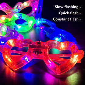 M.best LED glasses round shape offer vivid illumination for events and games