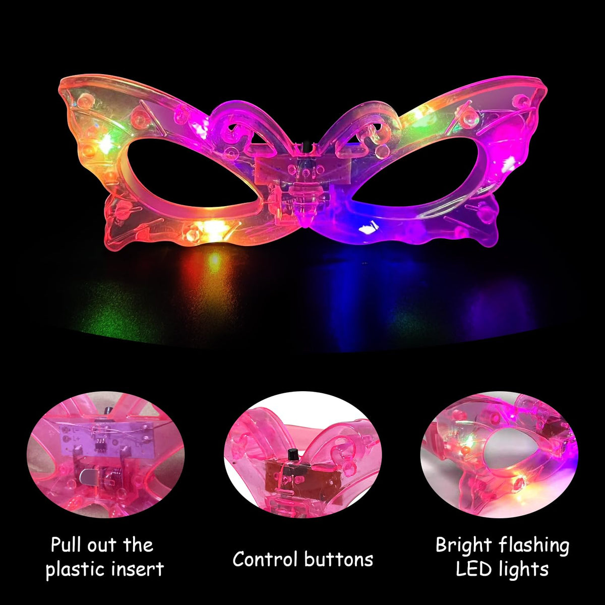 M.best LED glasses star shape add dazzling light to birthdays and concerts