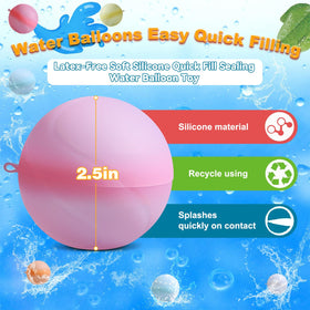 MBKET rose silicone water balloons for vibrant backyard water fights.
