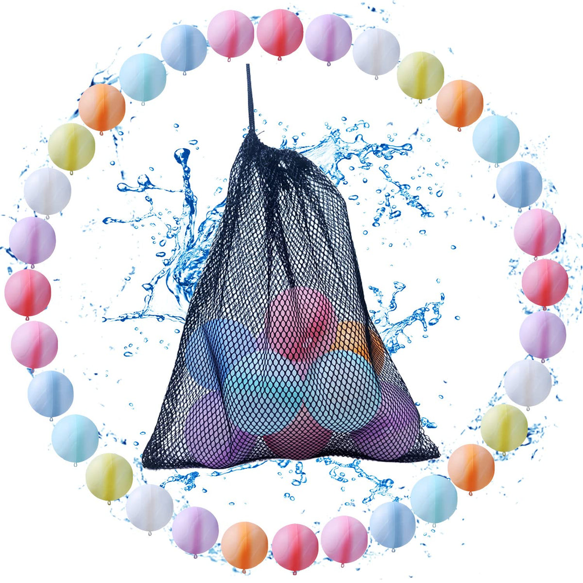 MBKET silicone water balloons yellow for durable, reusable pool fun.