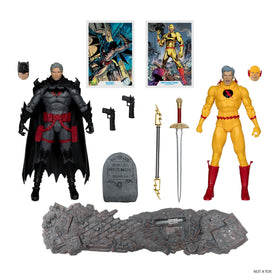 McFarlane Toys DC Multiverse Batman vs Professor Zoom art cards with authenticity certificate.