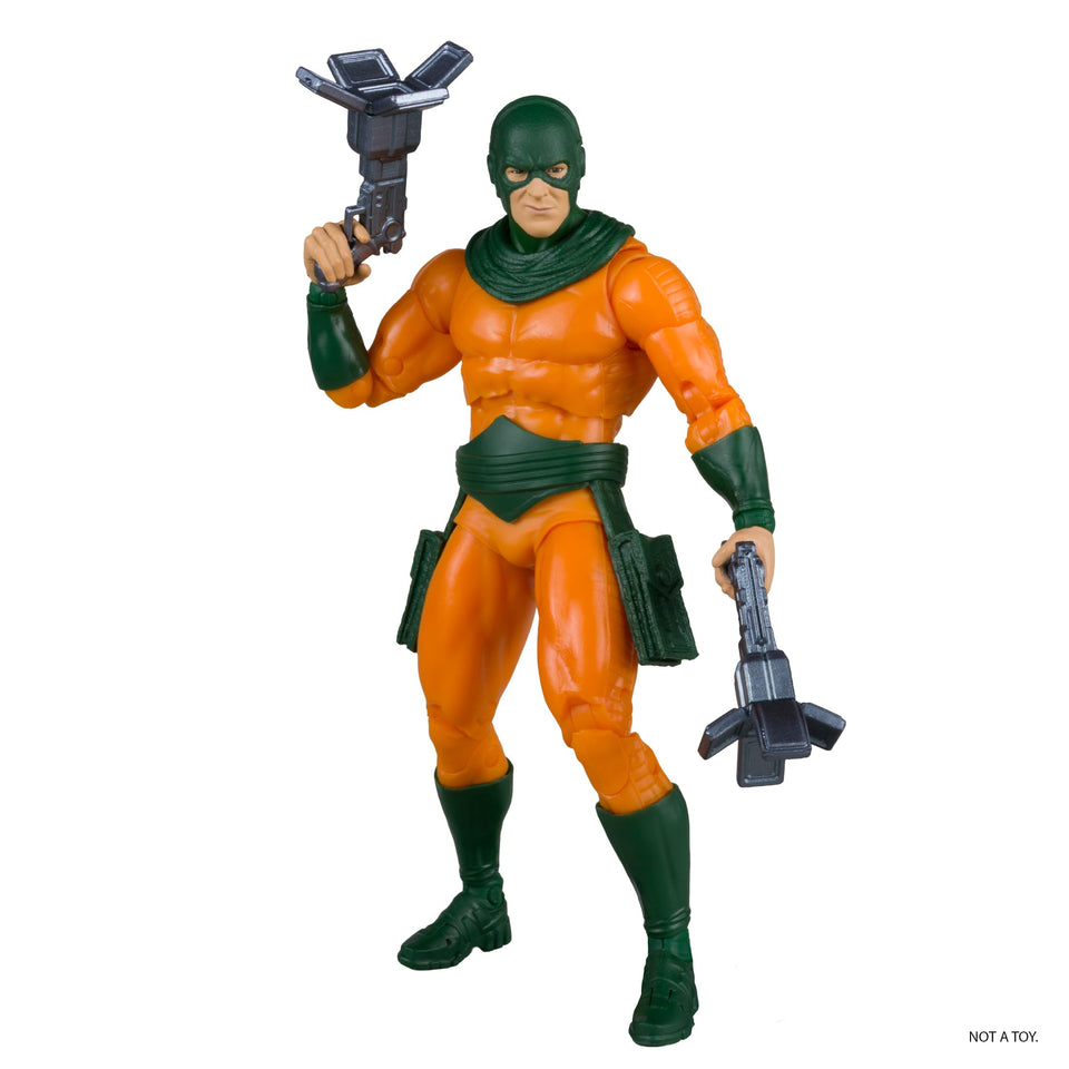 McFarlane Toys Mirror Master figure front view shows poseable detail for display