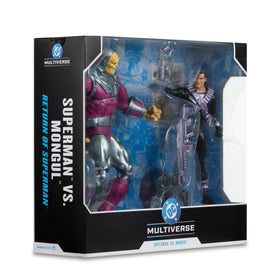 McFarlane Toys DC Multiverse Superman-Mongul 2pk art cards showcase character art and bios.