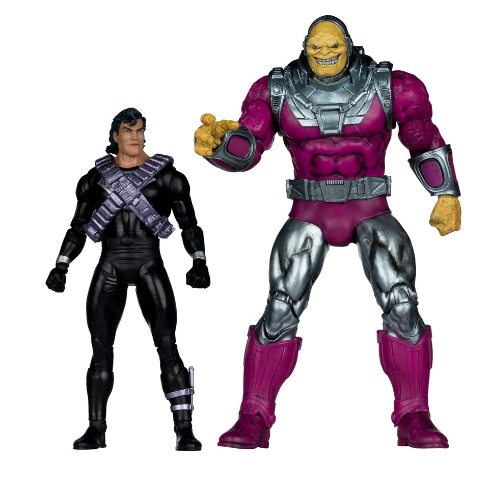 McFarlane Toys DC Multiverse Superman-Mongul 2pk front view; display and collection keepsake.