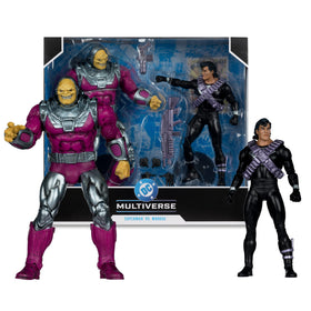 McFarlane Toys DC Multiverse Superman-Mongul 2pk weapons set enhances battle scenarios for imaginative play.