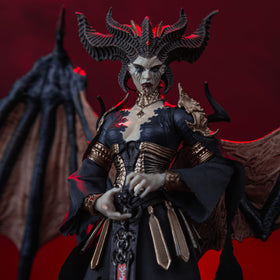 Lilith back view with detachable wings and armor details for collectors