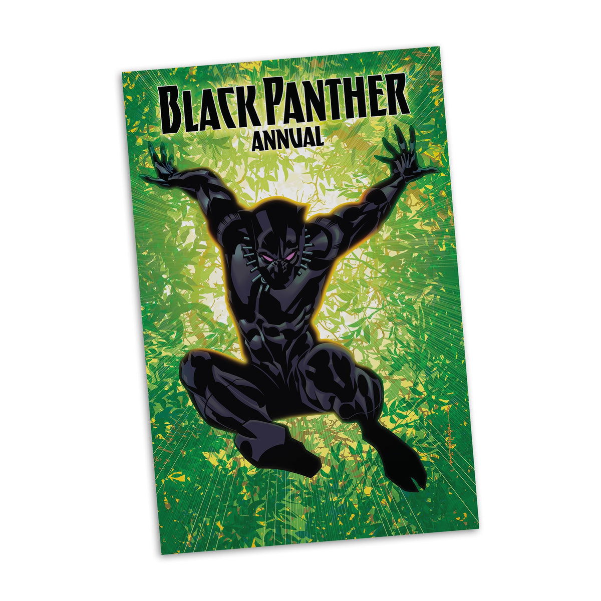 Art card front features Black Panther artwork for display styling