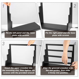 MCAEFER ZHCY four-tier trading card stand ready for easy assembly.