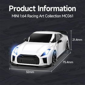 MCARRO white front view with lights illustrating realistic night drifts