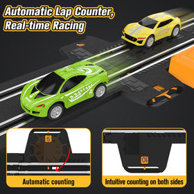 Mccreadee dual-controller slot car race for two players