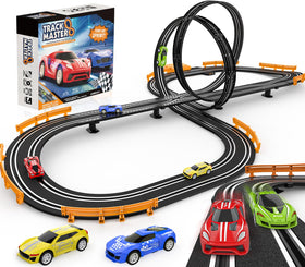 Mccreadee slot car track overpass setup for dramatic racing action