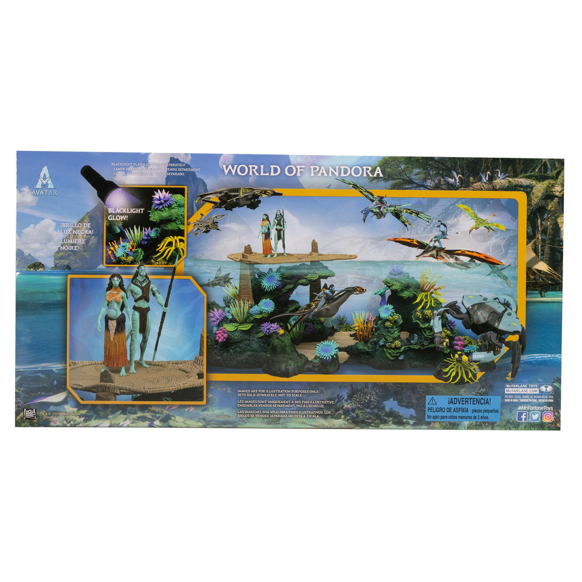 McFarlane Avatar Metkayina Reef Ronal figure with six points of articulation ready for posing.