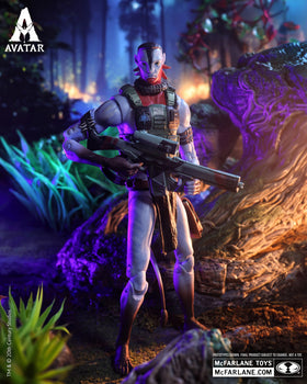 McFarlane Toys Avatar Quaritch sculpt and deco with textured armor details