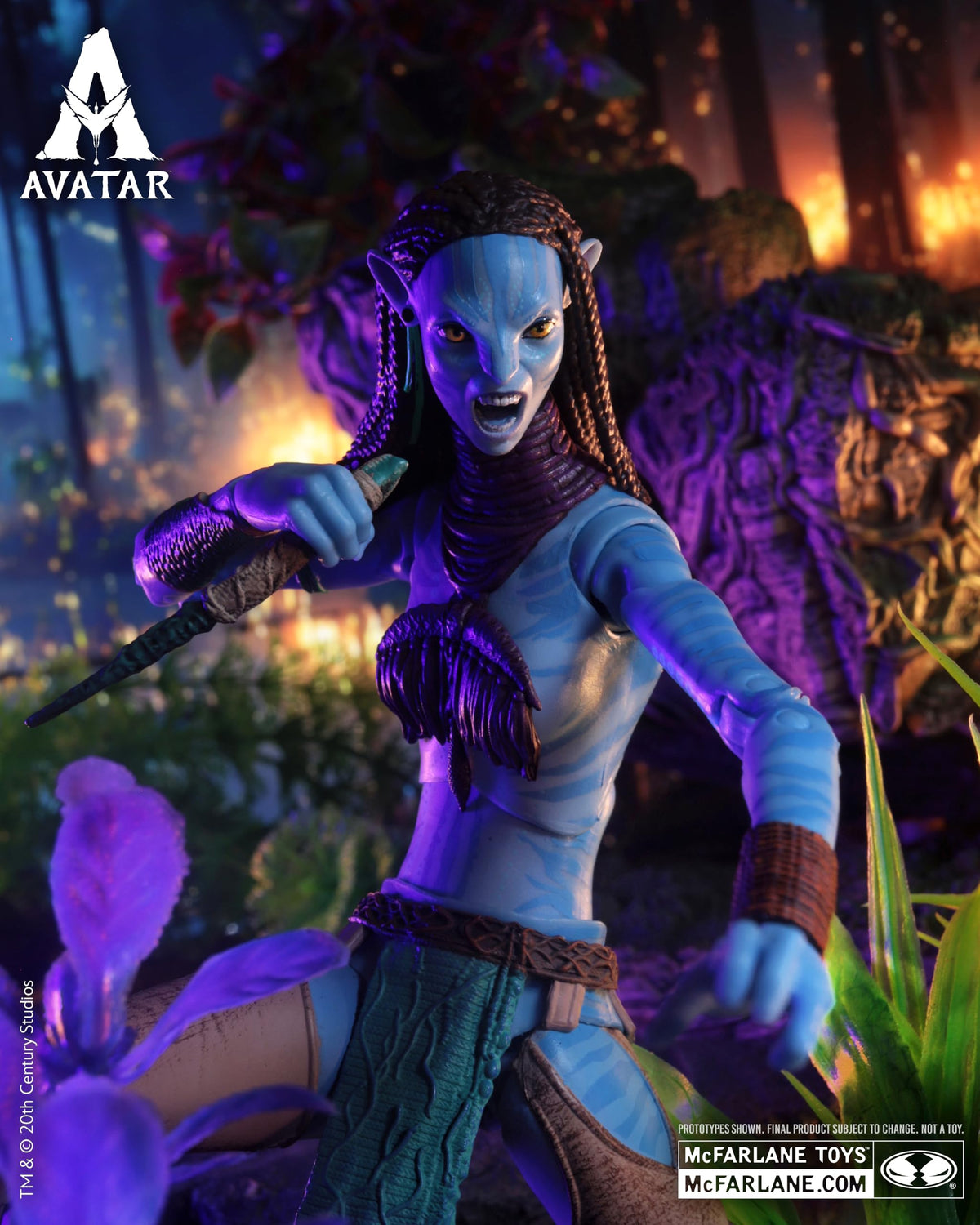 McFarlane Toys Avatar Fire and Ash window box packaging display