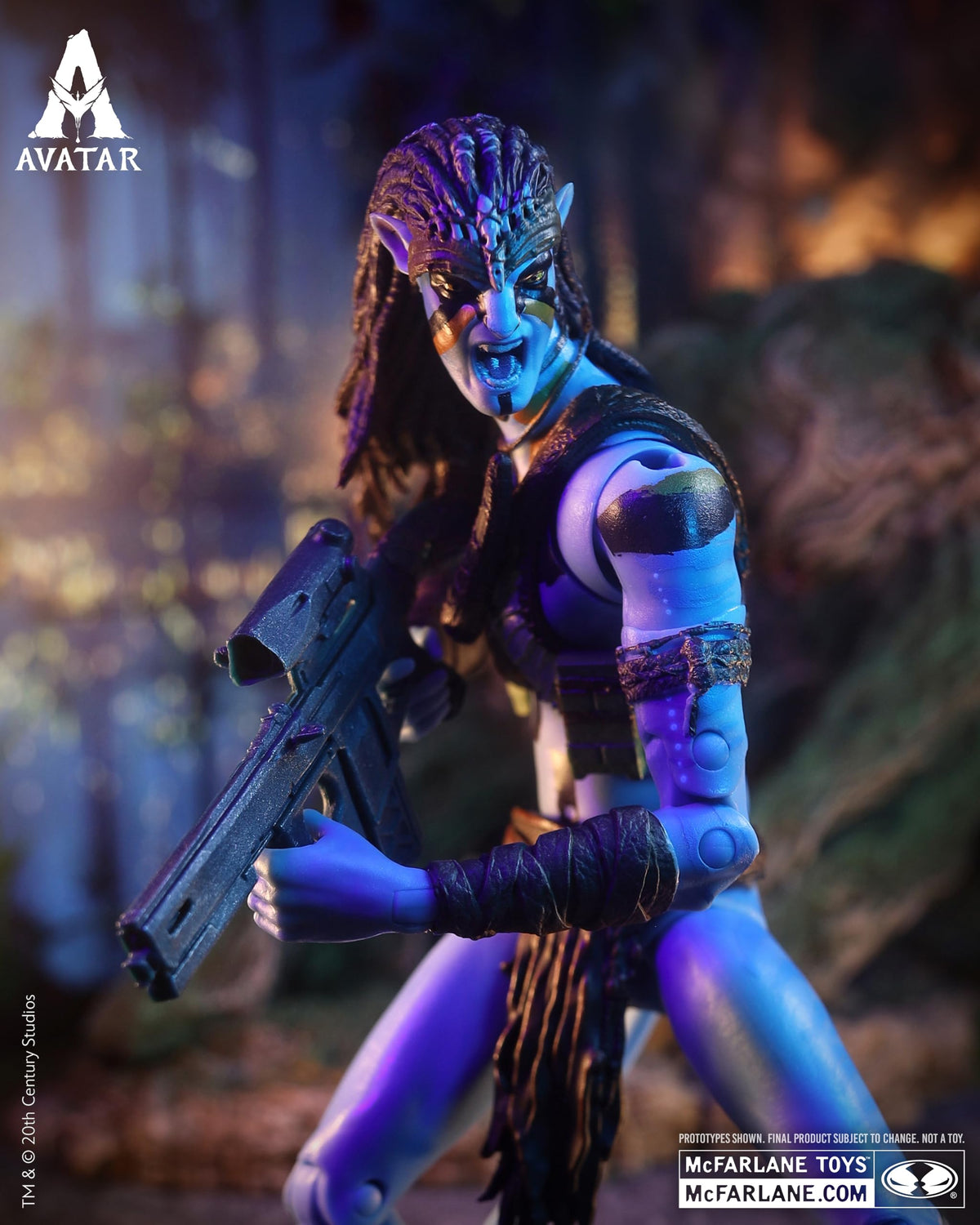 McFarlane Toys 7-inch action figure stands on a display base for dynamic poses