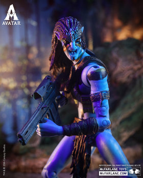 McFarlane Toys 7-inch action figure stands on a display base for dynamic poses