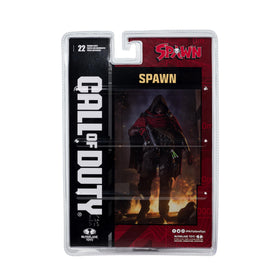 Collectible art card showing Burned Spawn art and biography by McFarlane Toys