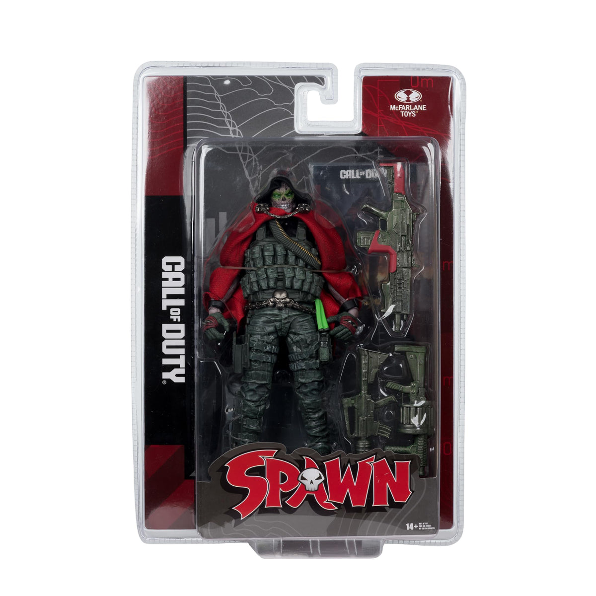 Includes three weapons, cape, base for versatile setup with Burned Spawn