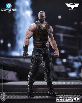 McFarlane Toys DC Multiverse Bane art card with stand for display and biography detail