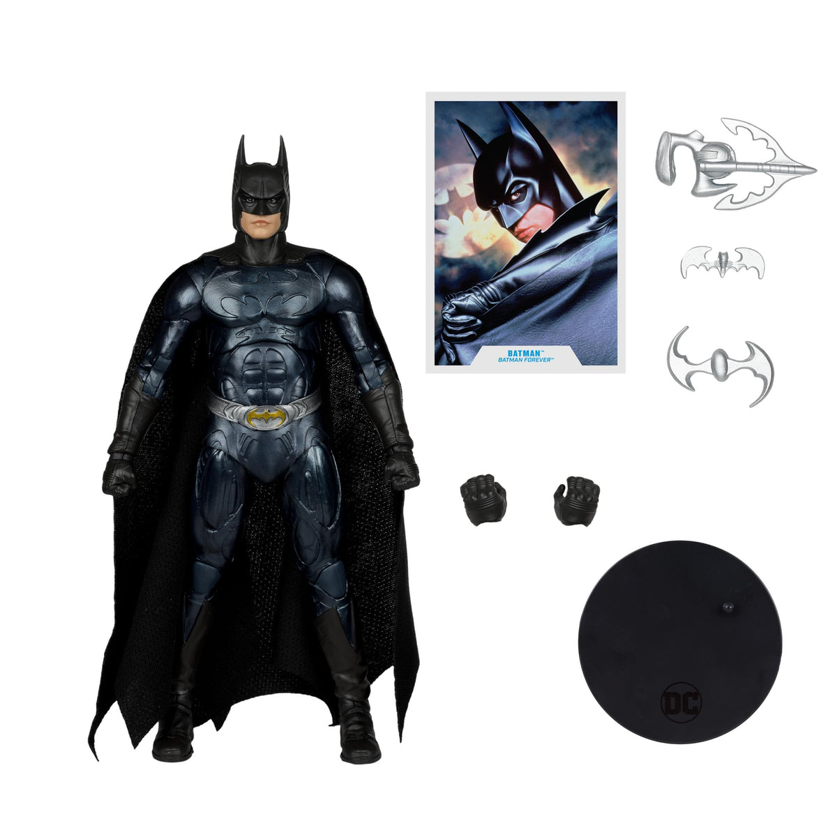 McFarlane Toys DC Multiverse Batman Forever accessories set with hands and Batarangs