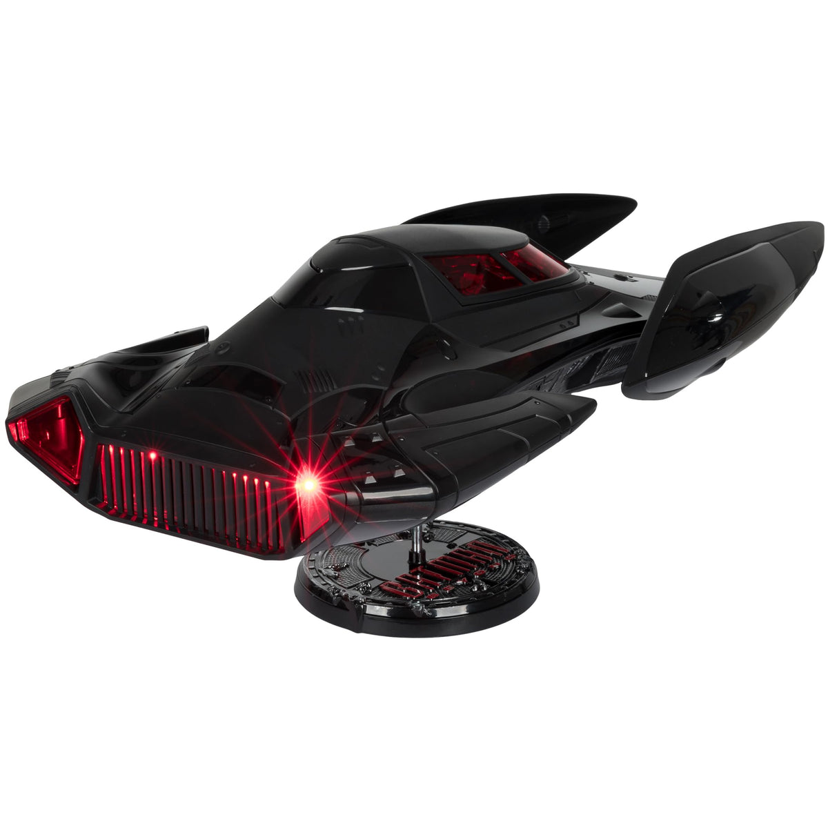 McFarlane Toys DC Multiverse Batmobile shows meticulous exterior detailing.