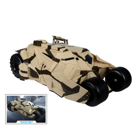 McFarlane Toys DC Multiverse Camouflage Tumbler front view, ideal for display with Batman figures.