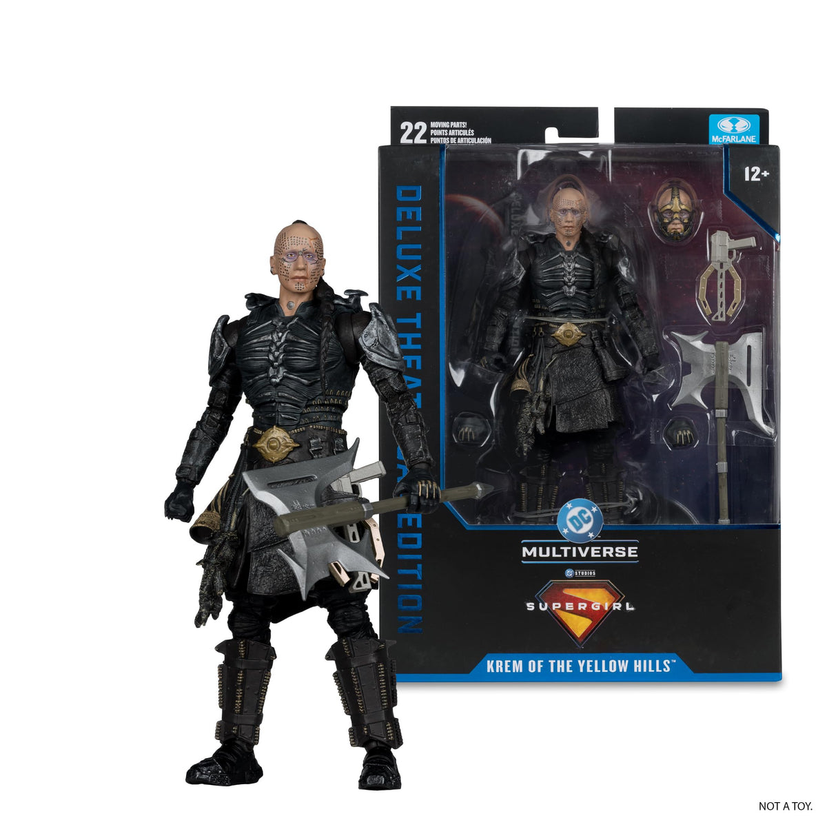 McFarlane Toys Krem swappable head enables alternate expressions.