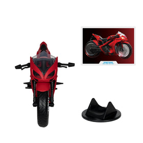 McFarlane Toys DC Multiverse Red Hood's Sportsbike rear view for shelf display.