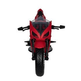 McFarlane Toys DC Multiverse Red Hood's Sportsbike stand included for stable posing.