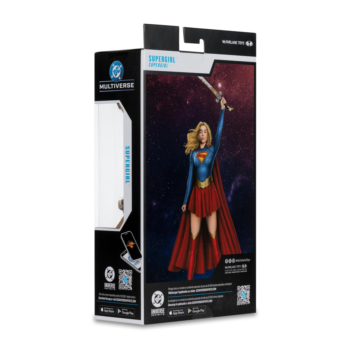 DC Multiverse Supergirl collection display for cohesive shelf presentation