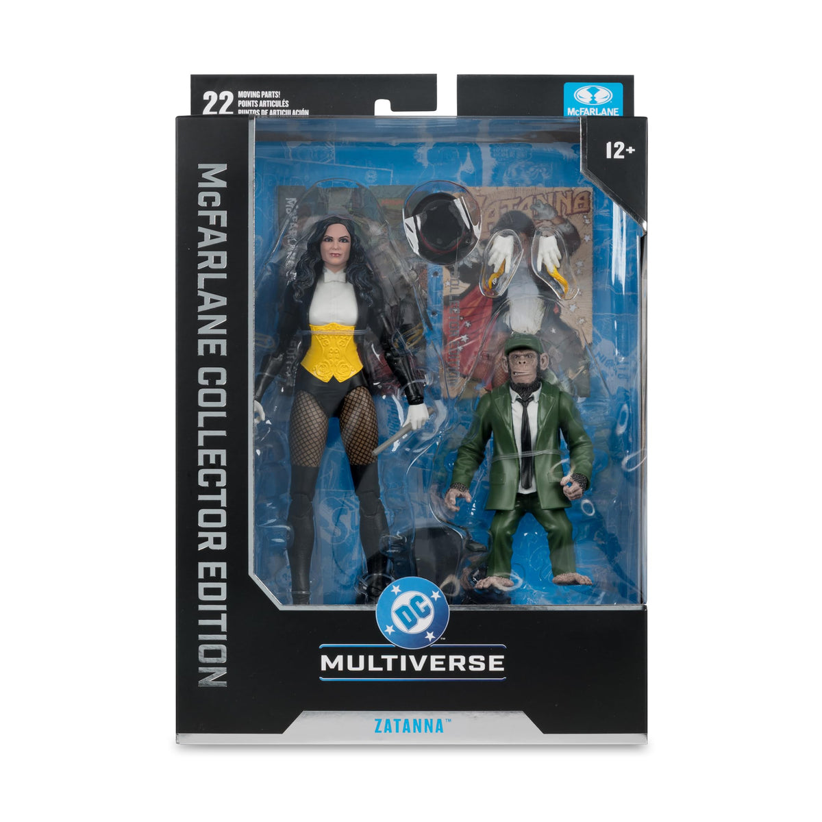 McFarlane Toys Zatanna wand hand and base provide stable presentation.
