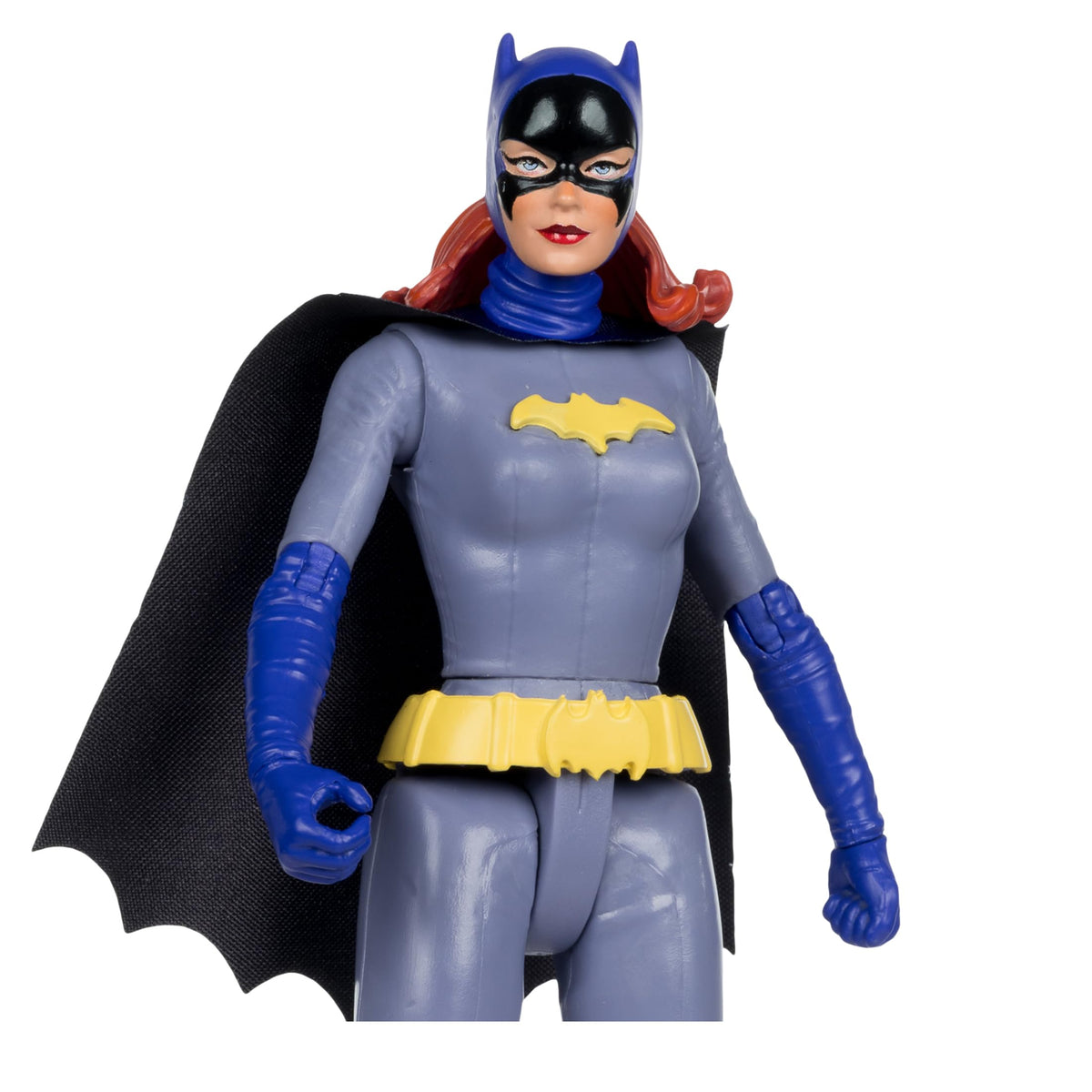 McFarlane DC Retro Batgirl in action pose with articulated joints for dynamic display