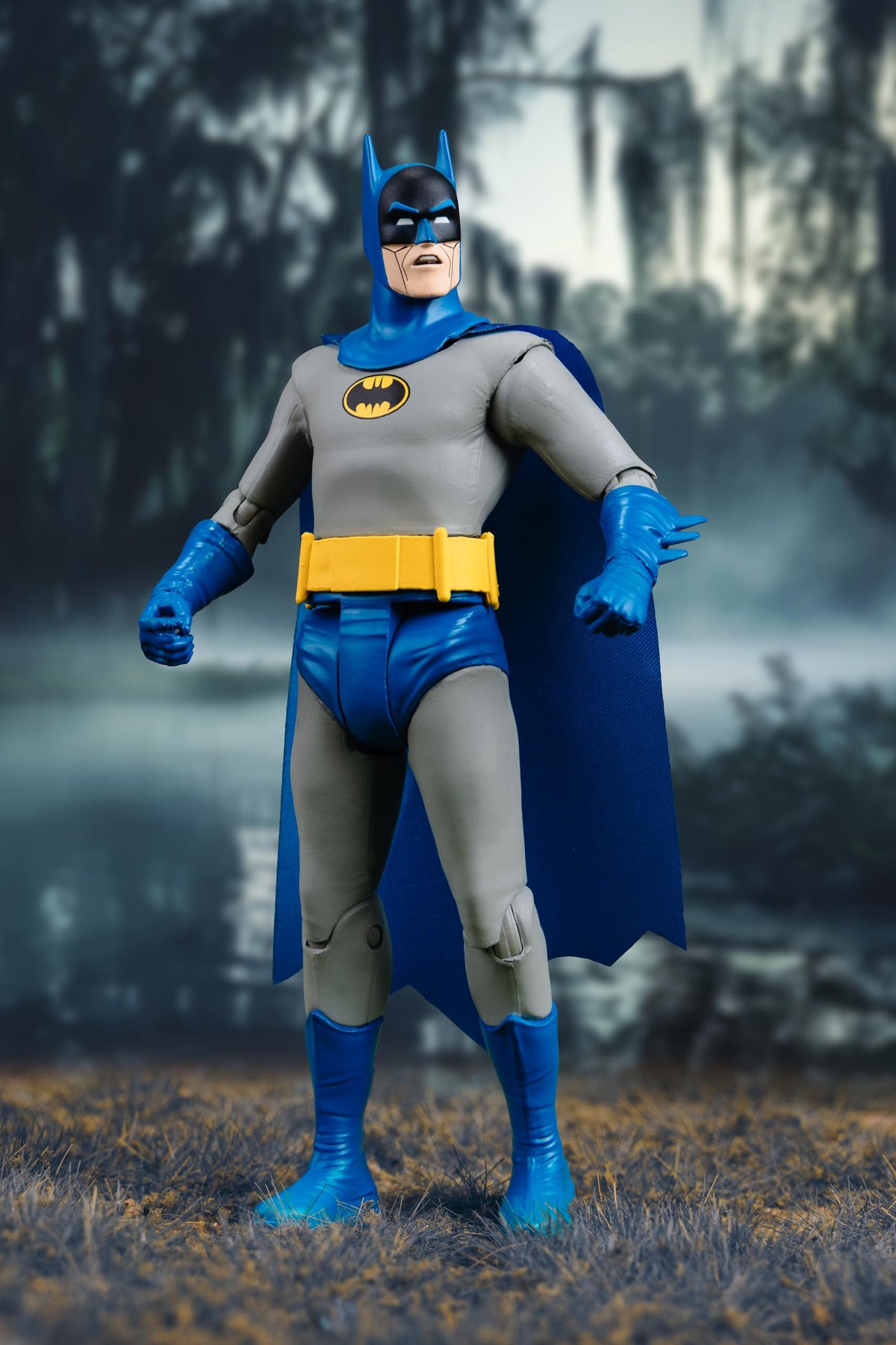 McFarlane Toys DC Retro Bizarro Batman articulation enables dynamic retro poses
