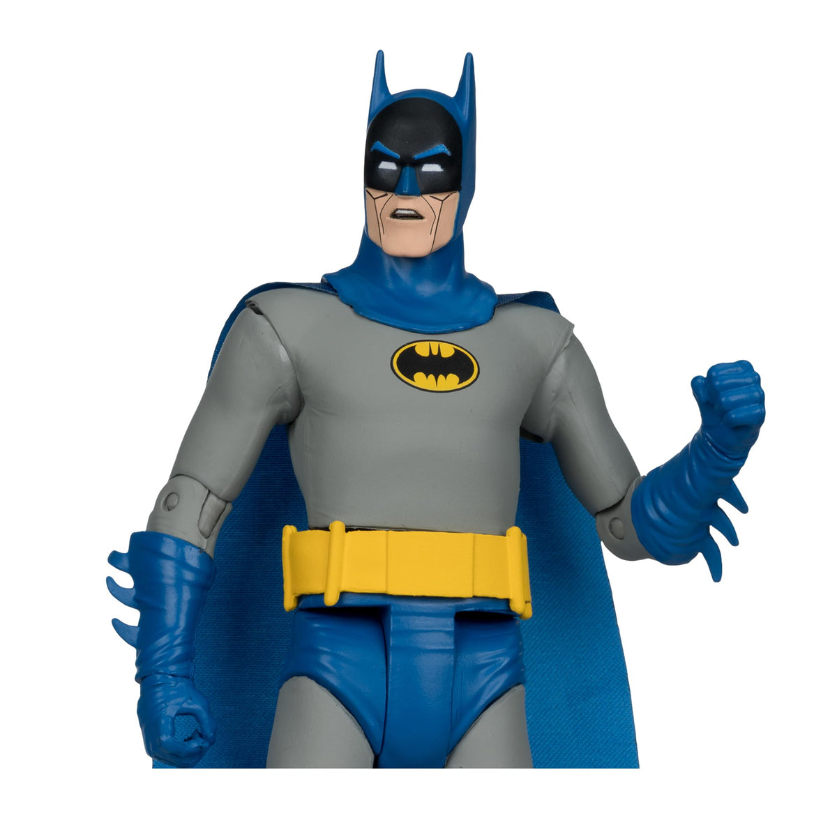 McFarlane Toys DC Retro Bizarro Batman soft cape adds authentic retro silhouette
