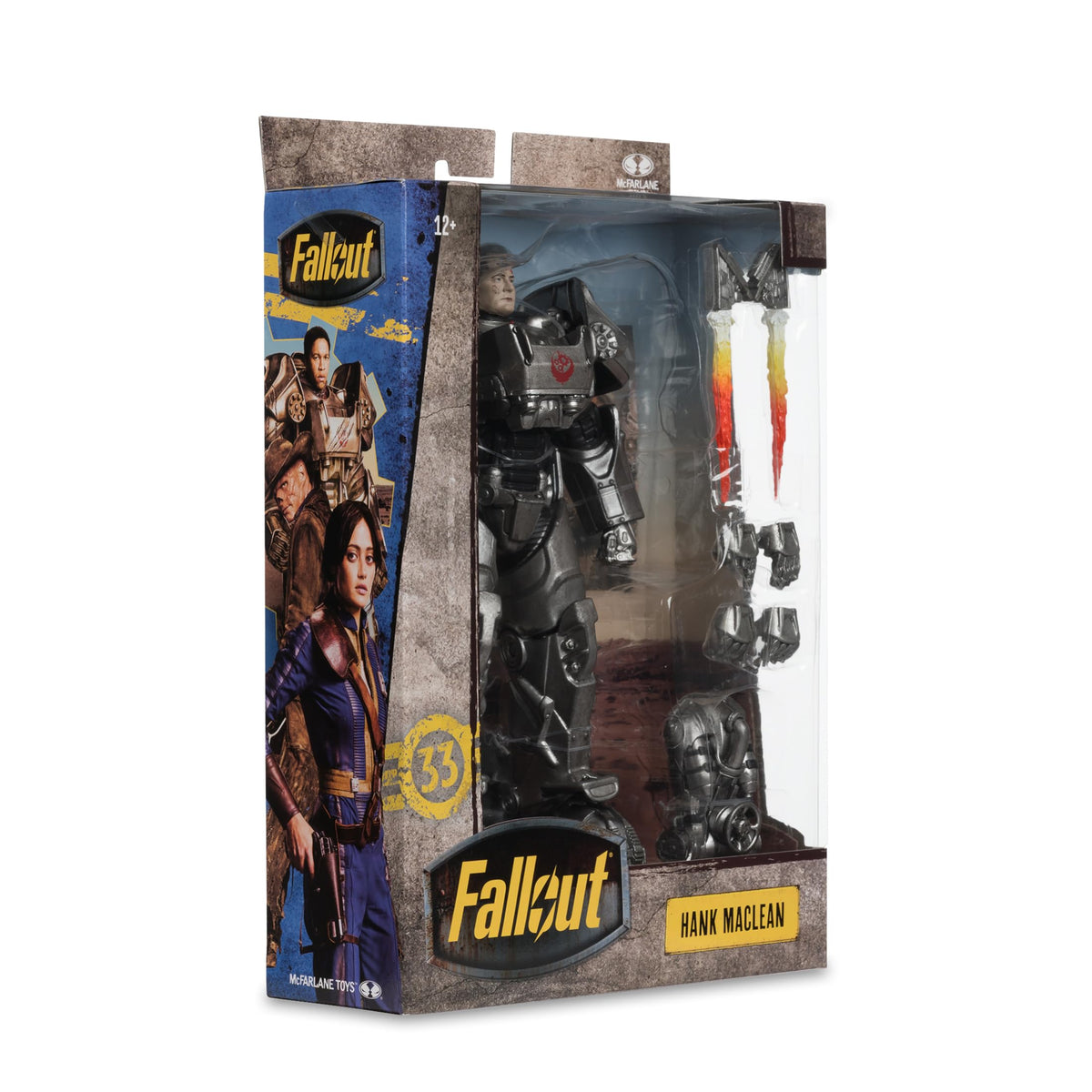 McFarlane Toys Fallout Hank MacLean with collectible art card and bio.
