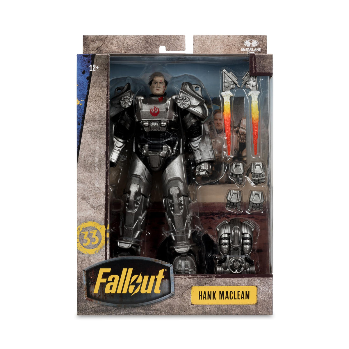 McFarlane Toys Fallout Hank MacLean with extra hands and forearm jets.