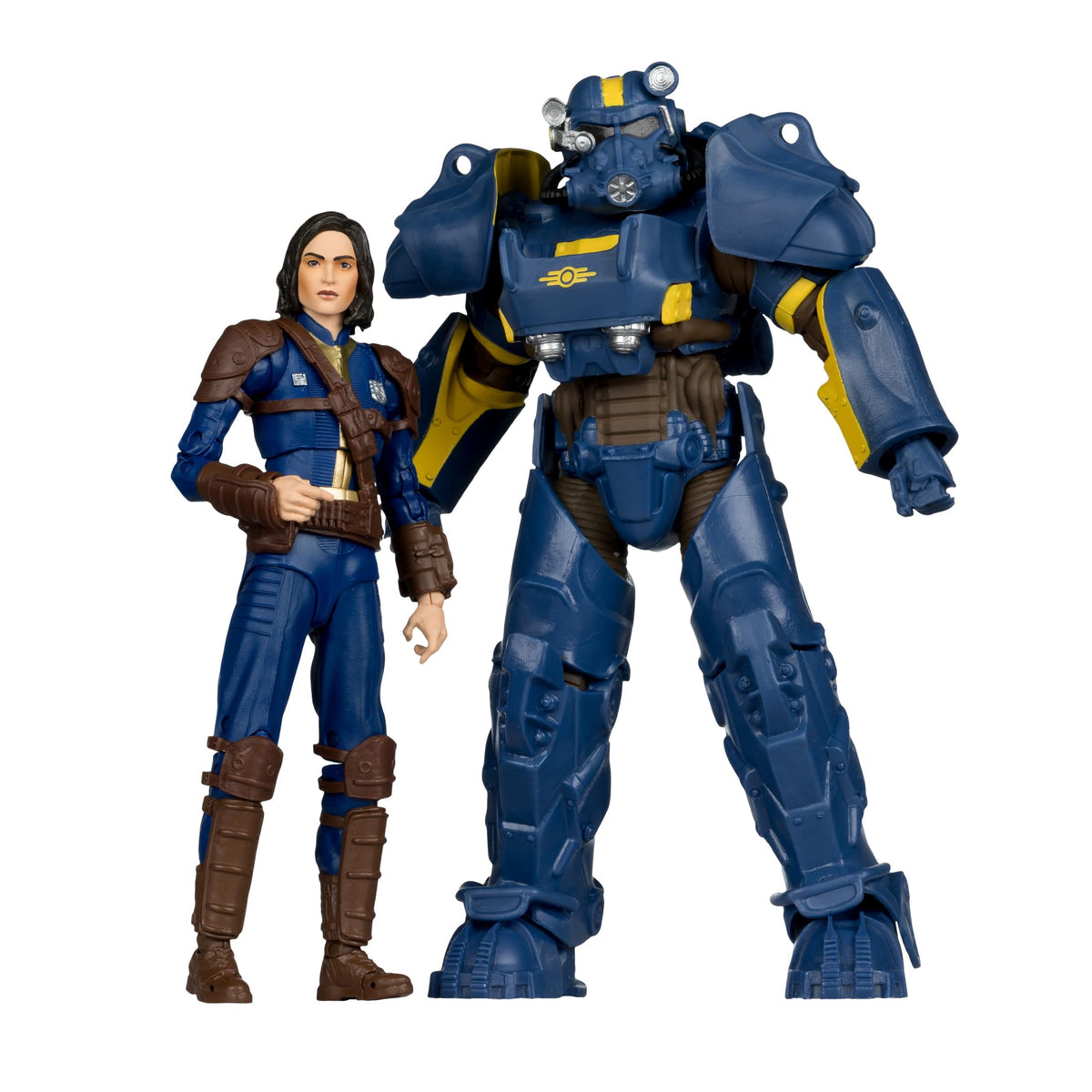 McFarlane Toys Fallout 4 T-60 Vault-Tec figure close-up for display-ready detail.