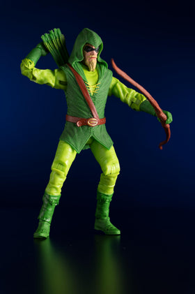 Green Arrow figure articulation with 22 moving parts for dynamic posing