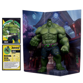 McFarlane Toys Marvel Rivals Hulk backdrop scene enhances collectible display and storytelling