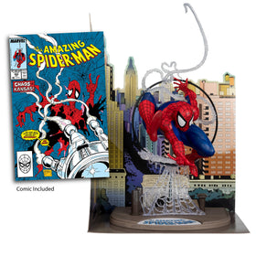 McFarlane Spider-Man art card front showcases artwork for display.